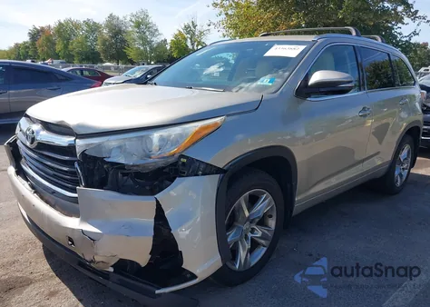 2015 Toyota Highlander Limited V6 from USA, damaged, VIN 5TDDKRFH4FS082592